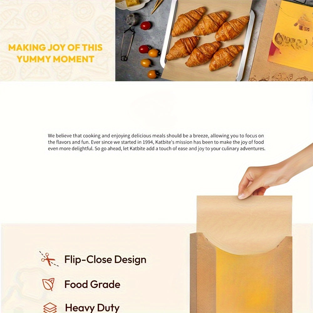 500 Sheets LDQ Heavy Duty 12x16 Inch Parchment Paper - Unbleached Non-Stick Baking Sheets for Air Fryer, Grilling, Steaming, Baking Bread, Cakes & Wrapping Foods - Food-Grade, Durable & Easy Cleanup, Grilling Essentials, Simple Design, Foodsafe Material,