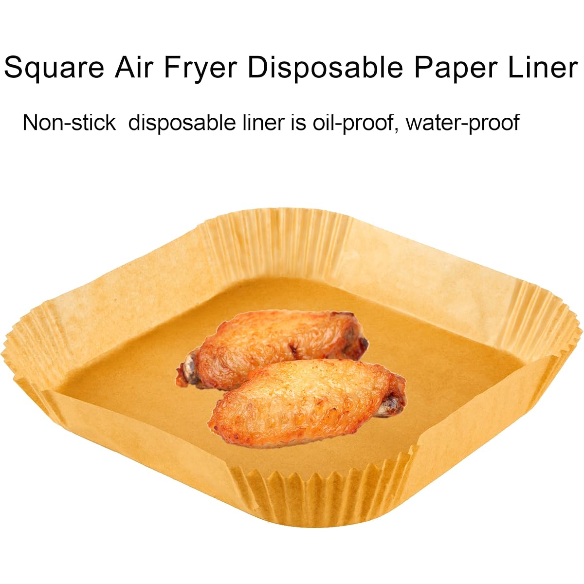 100pcs 7.9 Inch Square Air Fryer Disposable Paper Liners - Non-Stick, Grease-Resistant Parchment Paper for Instant Vortex, Cosori & More - Perfect for Fries, Chicken, Shrimp & More - Kitchen Essentials, Air Fryer Accessories, Nonstick Liner, Square Liner,