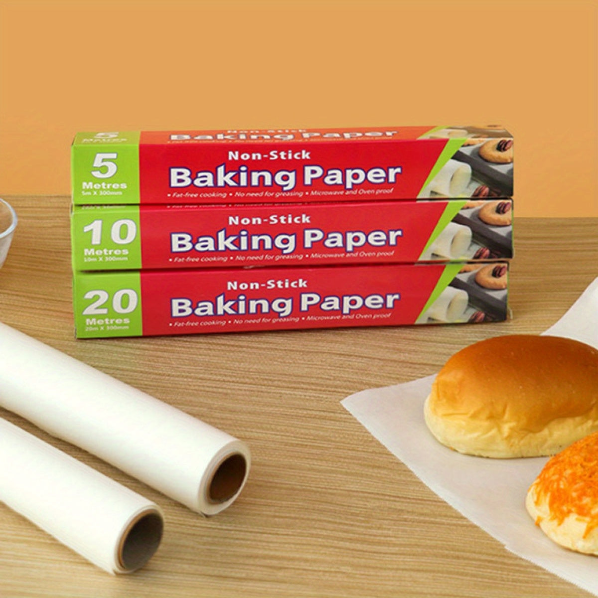 1 Roll Disposable Air Fryer Liners - Non-Stick Heat-Resistant Baking Paper (450°C Safe), Waterproof & Greaseproof, 11.8"x393.7" Large Roll for Oven, Microwave, Grilling - Precut Sheets for Easy Use, Safe Cooking & Easy Cleanup, Kitchen Essentials,