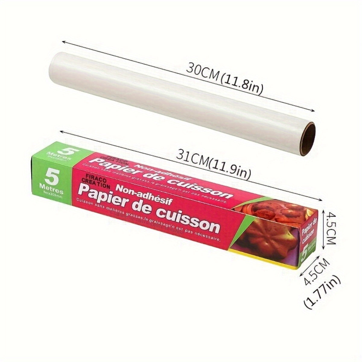 1 Roll Disposable Air Fryer Liners - Non-Stick Heat-Resistant Baking Paper (450°C Safe), Waterproof & Greaseproof, 11.8"x393.7" Large Roll for Oven, Microwave, Grilling - Precut Sheets for Easy Use, Safe Cooking & Easy Cleanup, Kitchen Essentials,