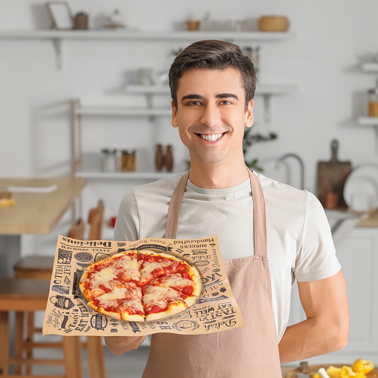 1000pcs 12x12 Inch Brown Deli Wax Paper Sheets - Grease & Water Resistant, Perfect for Sandwiches, Hot Dogs, and Baking