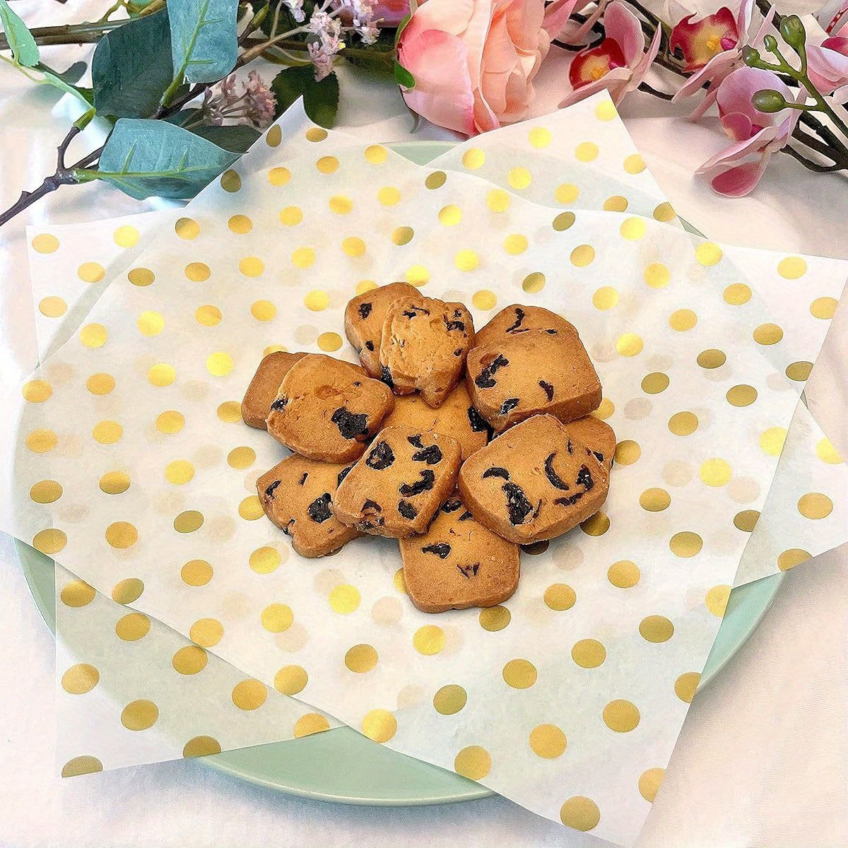 Golden Dot Wax Paper Sheets Deli Wraps Tray& Basket Liner Deli Paper Wax Paper Baking Paper Colored Parchment Paper Greaseproof for Food ( 150), Baking Essentials, Tray Liner, Decorative Paper, Elegant Food Wrap, Durable Parchment, Foodsafe Paper,