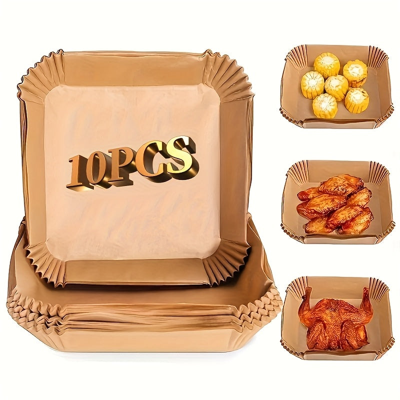 Air Fryer Liner, Non Stick Disposable Air Fryer Liner, Oil And Waterproof Baking Paper, Kitchen Supplies, Wedding Anniversary Party Supplies, Birthday Party Supplies, Summer Holiday Party Gifts, Themed Party Decorations