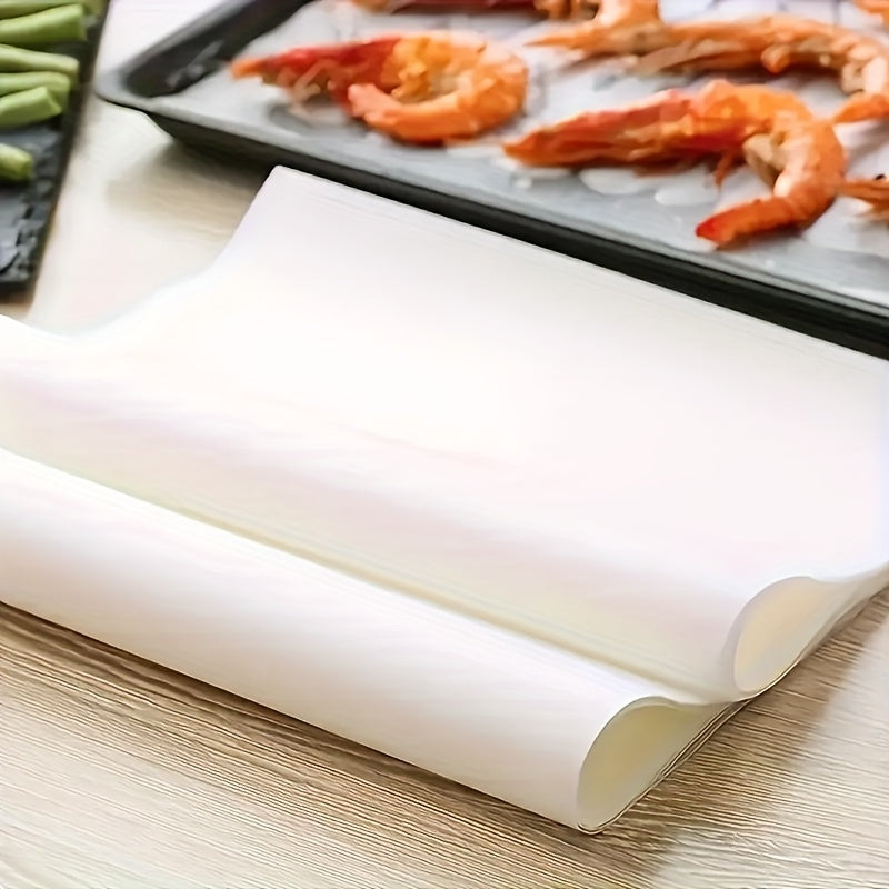 1 Set Of 100pcs Pre-cut Baking Paper - 9x13-inch Unbleached And Non-stick, Half The Size Of A Baking Tray - Suitable for Baking, Cooking, Grilling, Air Fryers, Steam, Deep Frying - Ideal for Home Baking Enthusiasts And Kitchen Lovers