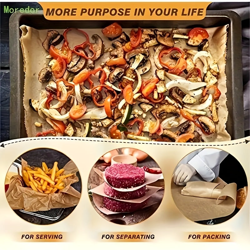 1 Set Of 100pcs Pre-cut Baking Paper - 9x13-inch Unbleached And Non-stick, Half The Size Of A Baking Tray - Suitable for Baking, Cooking, Grilling, Air Fryers, Steam, Deep Frying - Ideal for Home Baking Enthusiasts And Kitchen Lovers