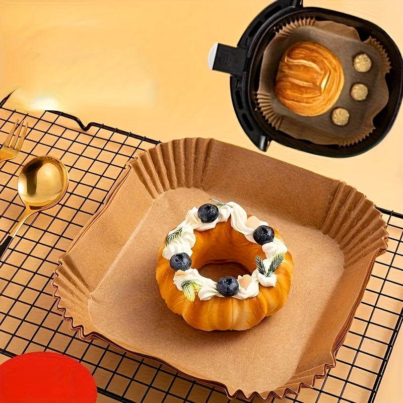 Air Fryer Liner, Non Stick Disposable Air Fryer Liner, Oil And Waterproof Baking Paper, Kitchen Supplies, Wedding Anniversary Party Supplies, Birthday Party Supplies, Summer Holiday Party Gifts, Themed Party Decorations