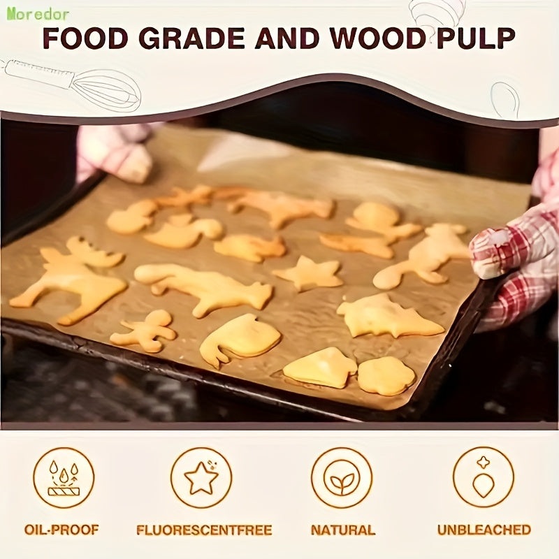 1 Set Of 100pcs Pre-cut Baking Paper - 9x13-inch Unbleached And Non-stick, Half The Size Of A Baking Tray - Suitable for Baking, Cooking, Grilling, Air Fryers, Steam, Deep Frying - Ideal for Home Baking Enthusiasts And Kitchen Lovers