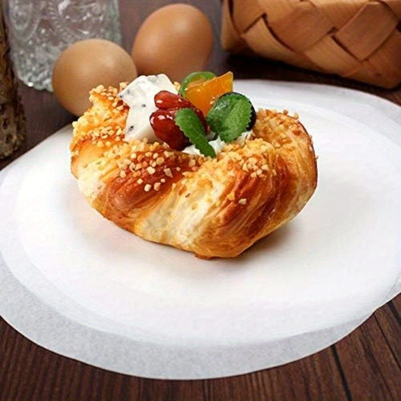 Precut Non-Stick Parchment Paper Baking Sheets - 6" & 8" Round Cake & Cookie Liners with Rounded Edges, Individually Wrapped for Easy Use, Oven Safe, Even Heat Distribution, Perfect for Muffins, Tart Pans & Pie Crusts (White, Durable & Precise Fit) -