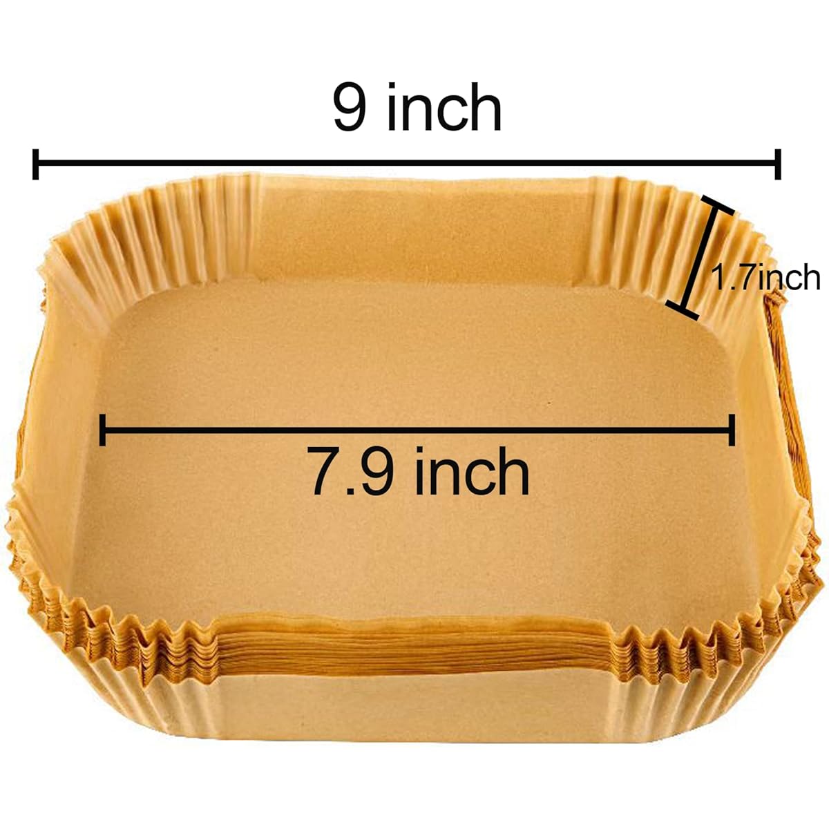 100pcs 7.9 Inch Square Air Fryer Disposable Paper Liners - Non-Stick, Grease-Resistant Parchment Paper for Instant Vortex, Cosori & More - Perfect for Fries, Chicken, Shrimp & More - Kitchen Essentials, Air Fryer Accessories, Nonstick Liner, Square Liner,