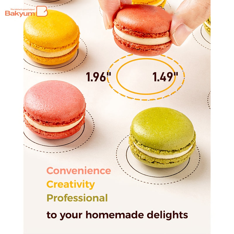 100 Sheets Bakyum Heavy Duty Non-Stick Pre-Cut Parchment Baking Paper - 12x16 Inch Macaron-Printed with Rounded Corners, Non-Toxic Natural Pine/Resin Wood-Based for Oven, Air Fryer, Steaming, Bread, Cupcakes, Cookies, Holiday Baking (Halloween, Christmas,