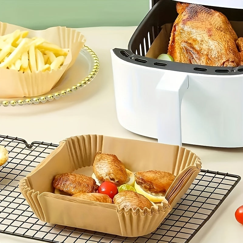Air Fryer Liner, Non Stick Disposable Air Fryer Liner, Oil And Waterproof Baking Paper, Kitchen Supplies, Wedding Anniversary Party Supplies, Birthday Party Supplies, Summer Holiday Party Gifts, Themed Party Decorations
