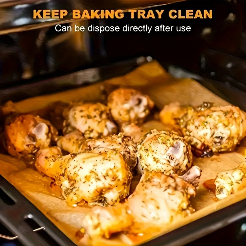 1 Set Of 100pcs Pre-cut Baking Paper - 9x13-inch Unbleached And Non-stick, Half The Size Of A Baking Tray - Suitable for Baking, Cooking, Grilling, Air Fryers, Steam, Deep Frying - Ideal for Home Baking Enthusiasts And Kitchen Lovers