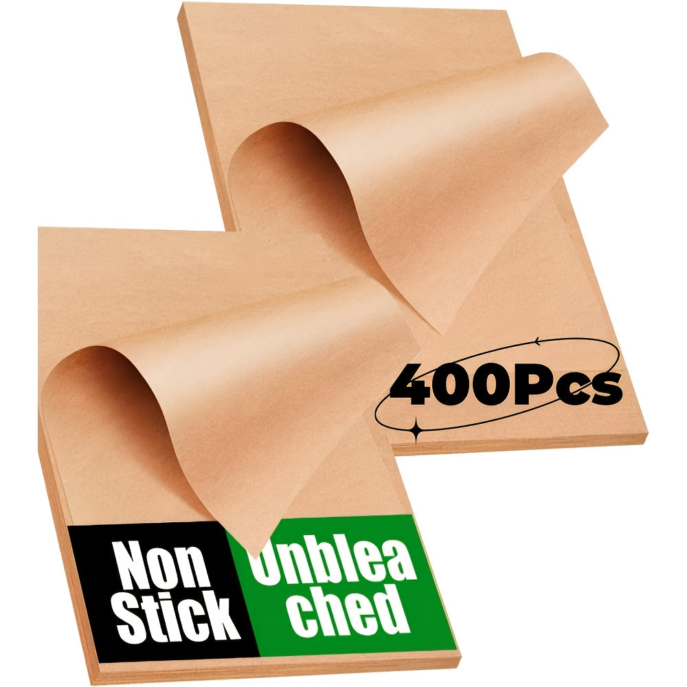 Unbleached Parchment Paper Sheets - Non-Stick, Non-Toxic, Pre-Cut Baking Sheets for Oven, Air Fryer, Grill, Steam - Heavy Duty, Fits Half Sheet Pans, Cookie, Pizza, Pastries - Kitchen & Restaurant Use - Easy Cleanup & Even Cooking, Oven Liner, Smooth