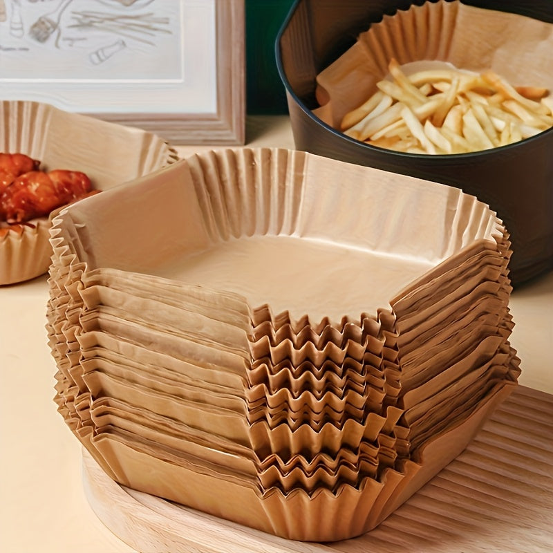 Air Fryer Liner, Non Stick Disposable Air Fryer Liner, Oil And Waterproof Baking Paper, Kitchen Supplies, Wedding Anniversary Party Supplies, Birthday Party Supplies, Summer Holiday Party Gifts, Themed Party Decorations